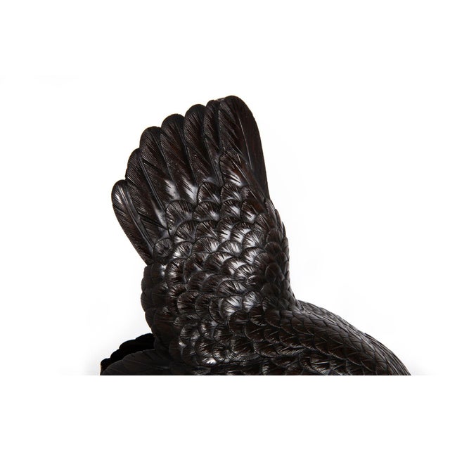 Japanese Meiji Period Pair of Bronze Sculptures Okimono of Rooster & Hen For Sale - Image 13 of 18