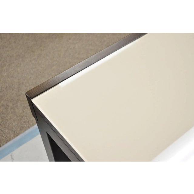 Calligaris S.p.A Italian Modern Extendable Glass Top Dining Table W/ Hidden Leaf For Sale - Image 14 of 17