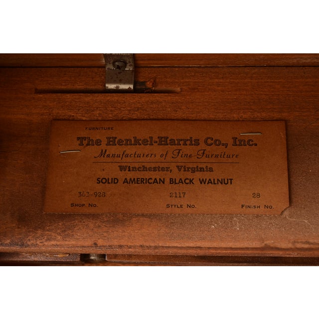 Henkel Harris Federal Solid Walnut Drop Leaf Dining Table, Circa 1960s For Sale - Image 12 of 13