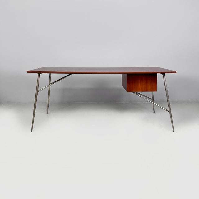 Mid-Century Modern German Teak Desk by Børge Mogensen for Søborg Møbler, 1950s For Sale - Image 4 of 17