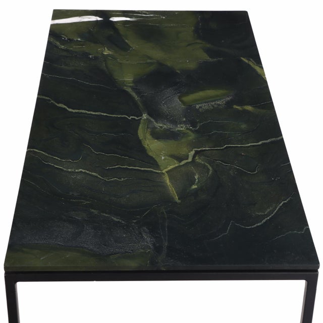 2000 - 2009 Sensational Contemporary Green Marble Table For Sale - Image 5 of 6