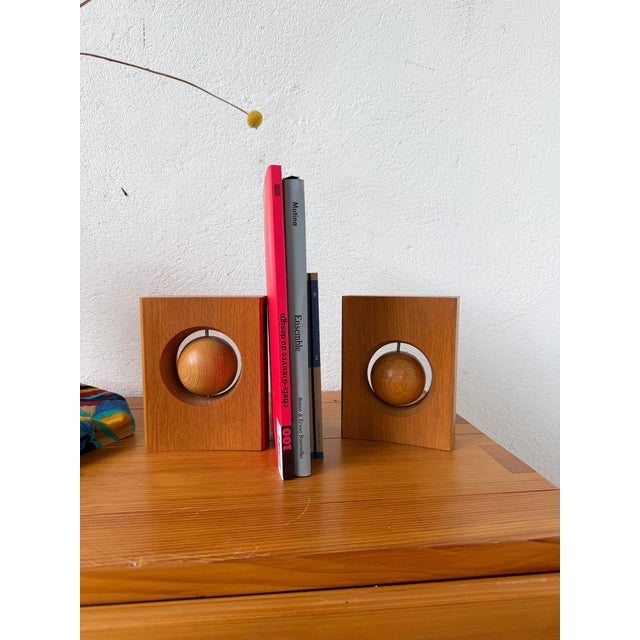 Constructivist Wooden Bookends, 1970s, Set of 2 For Sale - Image 9 of 18