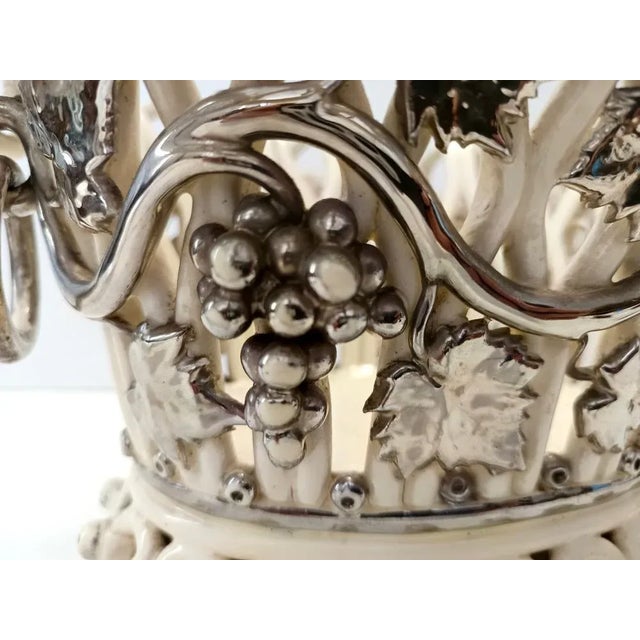 Cream Ceramic Fruit Bowl or Centerpiece by Charles de Boissimon, France For Sale - Image 14 of 17