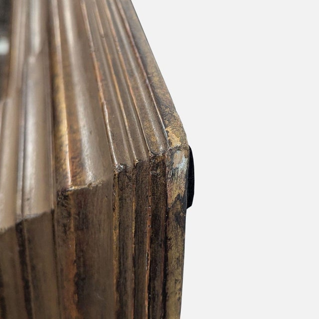 Antique Mirror in Wood Carved Frame For Sale - Image 4 of 5