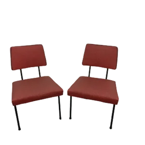 Vintage Mid Century Vinyl Lounge Chairs- A Pair