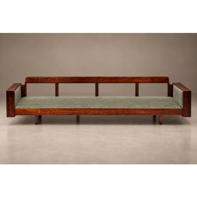 Brazilian Modern Rosewood Sofa in Celadon Mohair by Celina, Brazil, 1960s For Sale - Image 9 of 18