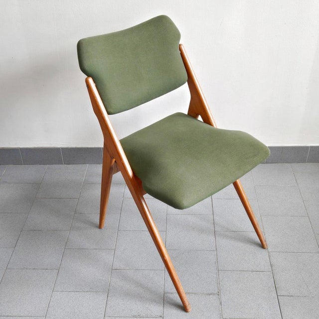 Vintage Chair with Compass Leg by Gerard Guermonprez, 1950s For Sale - Image 18 of 18