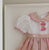 English Nursery Art: St. Louis Women's Exchange Cherry Dress Framed in a White Wood Shadow Box For Sale - Image 3 of 7