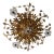 Flush Mount Maison Baguès Crystal Flowers Leaves Chandelier 15 Lights Signed For Sale