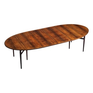 Oval Model 212 Dining Table in Rosewood attributed to Arne Vodder for Sibast, Denmark, 1960s For Sale
