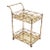 1980s Bespoke Gilt Faux Bamboo Bar Cart Style of Maison Bagues - Newly Painted For Sale