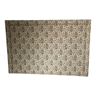 Custom Chocolate Brown With Tan Upholstered King Size Headboard For Sale