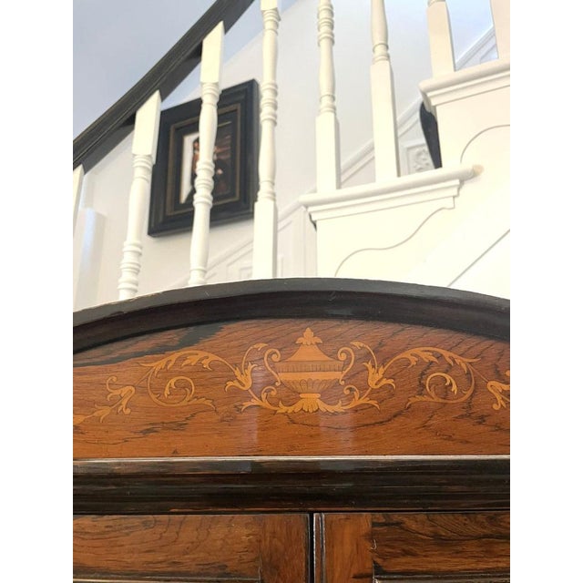 Antique Victorian Inlaid Rosewood Side Cabinet For Sale - Image 6 of 14