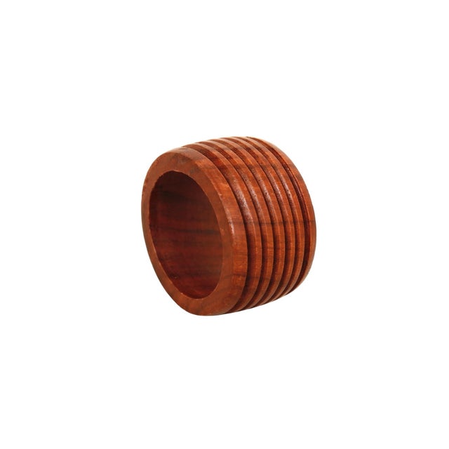 Teak Napkin Rings - Set of 8 For Sale - Image 4 of 4