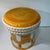 Hollywood Regency 1970s Ceramic Footstool With Tassel Design For Sale - Image 3 of 6