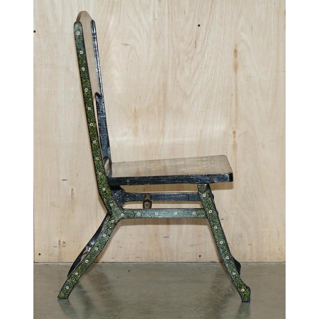Set of Antique Indian Chinoiserie Campaign Folding Chairs For Sale - Image 13 of 18