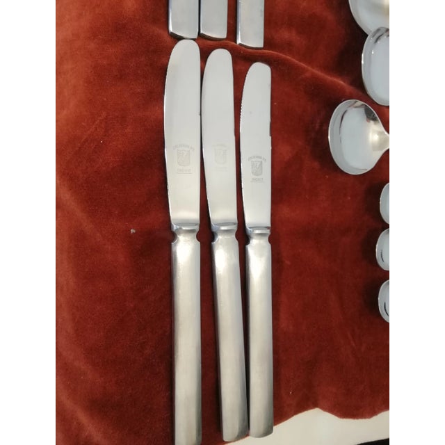 Silver Cutlery Set for 12 by Gio Ponti for Fratelli Calderoni, Italy, 1960s, Set of 54 For Sale - Image 8 of 17
