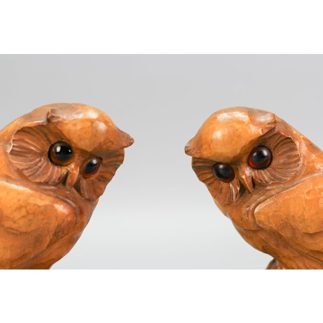 1930s Hand Carved Owl Wooden Bookends, Germany, 1930s, Set of 2 For Sale - Image 5 of 18