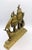 Circa 1900 large brass ship doorstop, English. Very well modelled of a Galleon getting under way - partially unfurled...