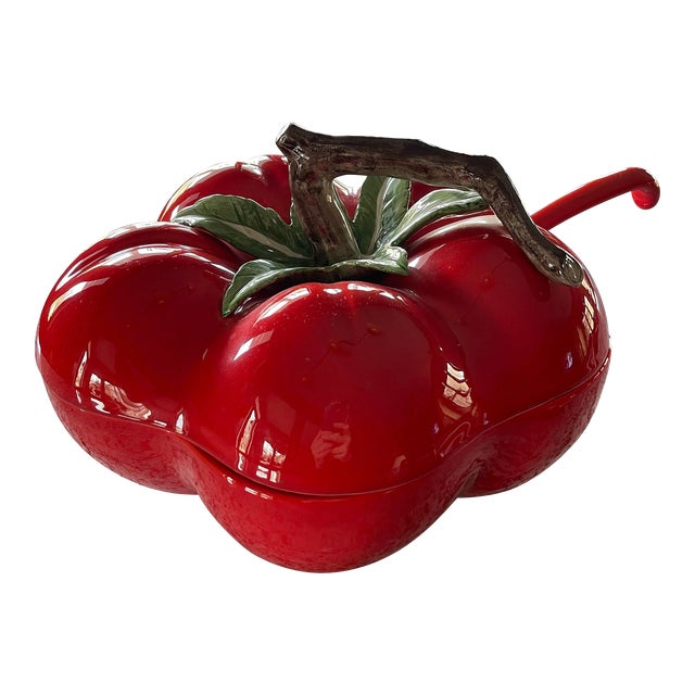 1980s Fitz and Floyd Tomato Soup Tureen For Sale