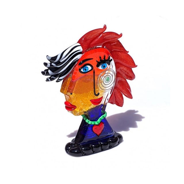 Contemporary Female Head in Murano Glass from YourMurano For Sale - Image 3 of 6