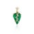 Metal Contemporary 9.99 CTS Carved Leaf Emerald Diamond Chic Brooch Pendant For Sale - Image 7 of 12