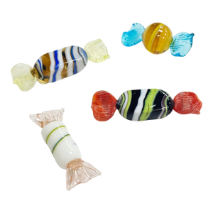 Vintage Murano Style Blown Glass Wrap Candies, S/4