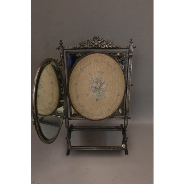 Vintage Silver Plated Table Mirror, 1890s For Sale - Image 12 of 13