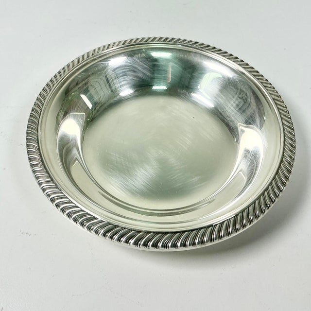 Mid 20th Century Mid-Century Traditional Hollywood Regency Reed & Barton Silverplate Wine Coaster For Sale - Image 5 of 7