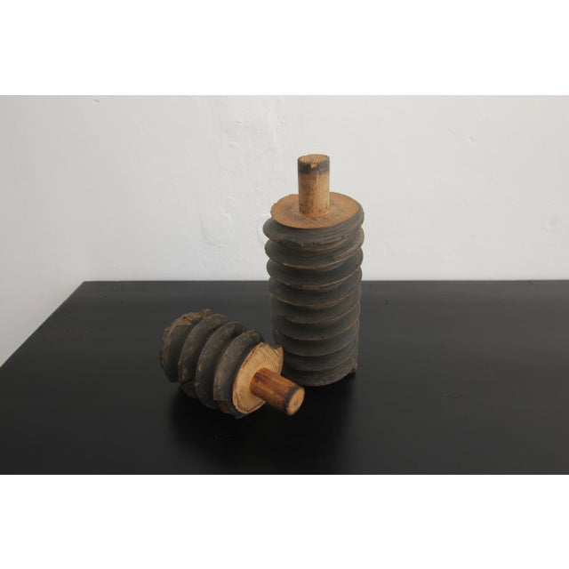 Early 20th Century Wooden Screws, 1890s, Set of 2 For Sale - Image 12 of 18