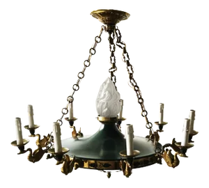 Vintage Large Eleven-Light 1st French Empire Chandelier