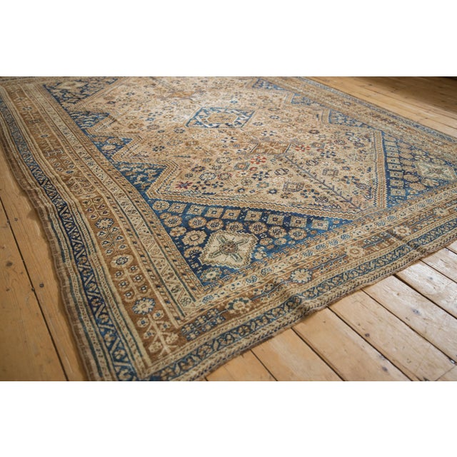 Vintage Distressed Qashqai Carpet - 7'4" X 9'7" For Sale - Image 9 of 12
