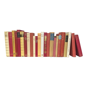Decorative Books - Vintage Carnation Books - Pink Books by the Foot