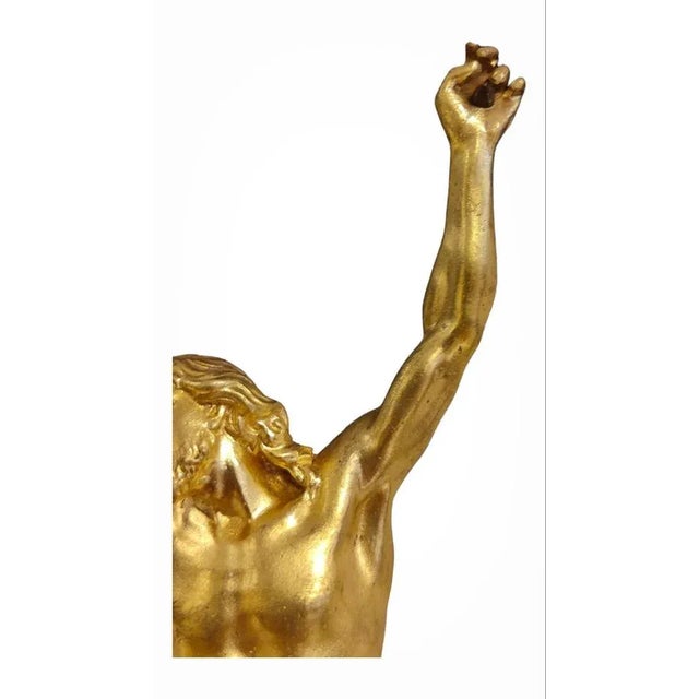 Large Cross with Christ in Gilt Bronze, 1640 For Sale - Image 9 of 13