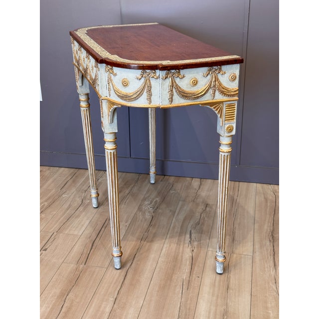 Early 19th Century Neoclassical Italian Painted Mahogany and Parcel Gilt Table For Sale - Image 9 of 13