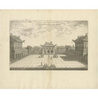 Nieuhof, Imperial Palace in Peking, 1668, Paper For Sale