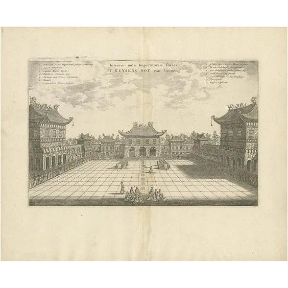 Nieuhof, Imperial Palace in Peking, 1668, Paper For Sale