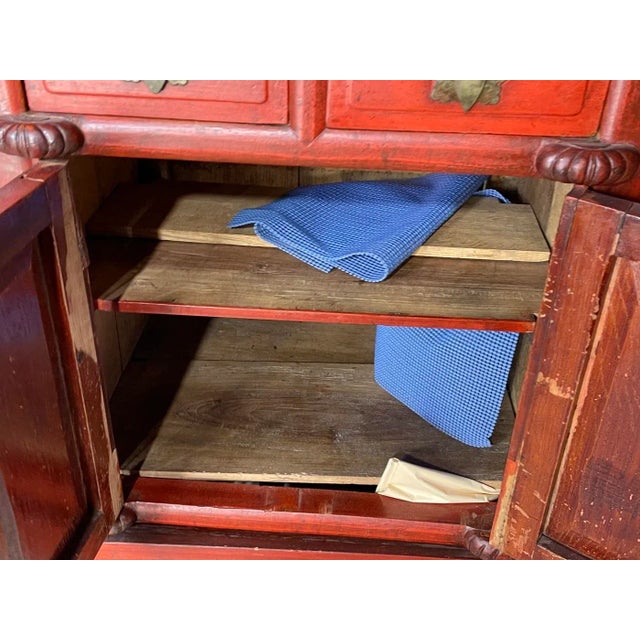 20th Century Hand-Carved Chinese Solid Rosewood Two-Drawer Cabinet For Sale In New York - Image 6 of 9