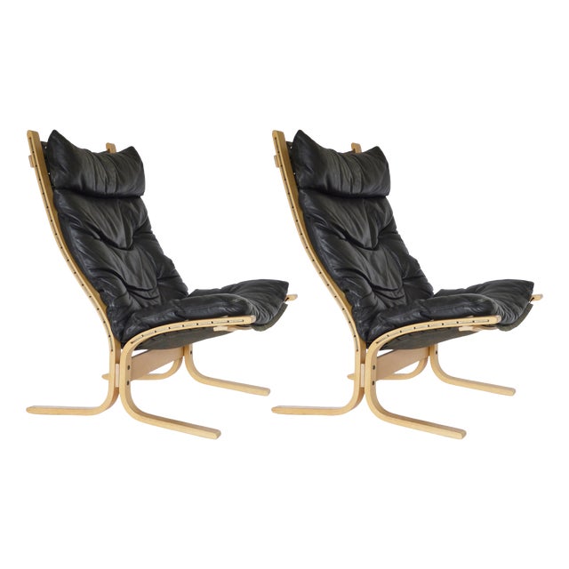 High Back Siesta Lounge Chair by Ingmar Relling for Westnofa, Set of 2 For Sale