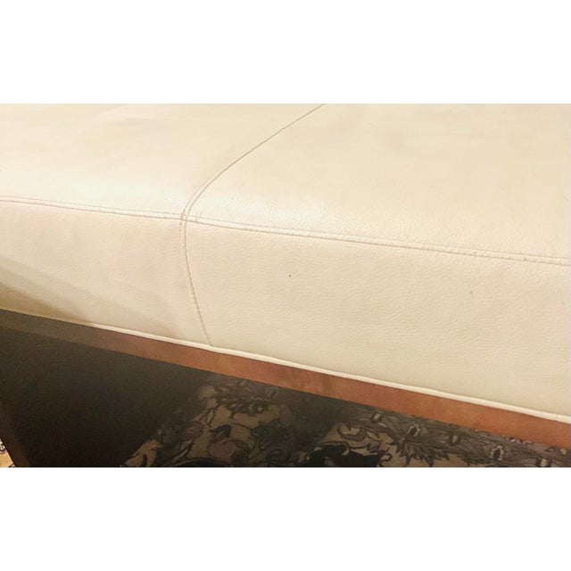 Wood Mark Goetz for Bernhardt Design “Laurel” Sculptural Walnut & Upholstered Bench – Architectural Modern Icon For Sale - Image 7 of 8