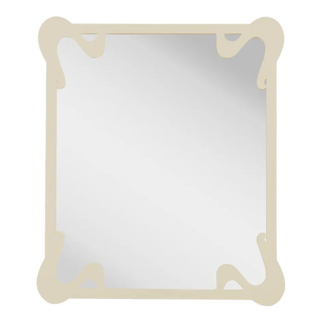 Fleur Home Carnival St. Roch Rectangle Mirror in Delaware Putty, 30x40 For Sale