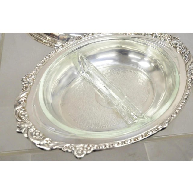 Vintage Sheridan English Regency Lidded Silver Plated Vegetable Casserole Dish For Sale In Philadelphia - Image 6 of 11