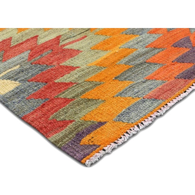 Boho Chic 1960s Turkish Kilim For Sale - Image 3 of 5