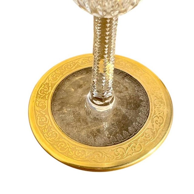 Glass Thistle Champagne Flutes from Saint Louis, Set of 9 For Sale - Image 7 of 9