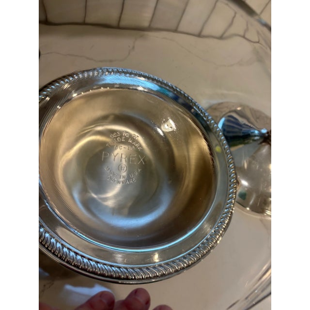 Metal Late 20th Century Silver Plated Serving Bowl Dish For Sale - Image 7 of 7