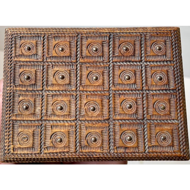 Scandinavian Folk Art Box with Hidden Compartment, 1940s For Sale - Image 4 of 12