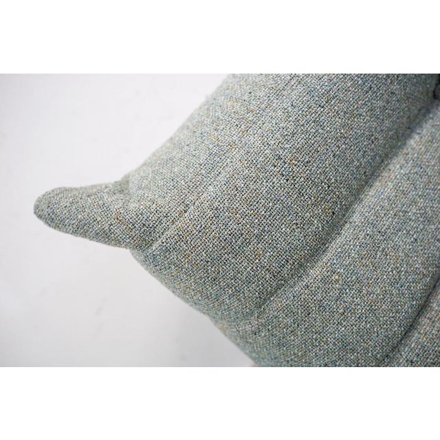 Togo Lounge Chair and Pouf in Melange Tweed Fabric by Michel Ducaroy for Ligne Roset, 1973, Set of 2 For Sale - Image 15 of 18
