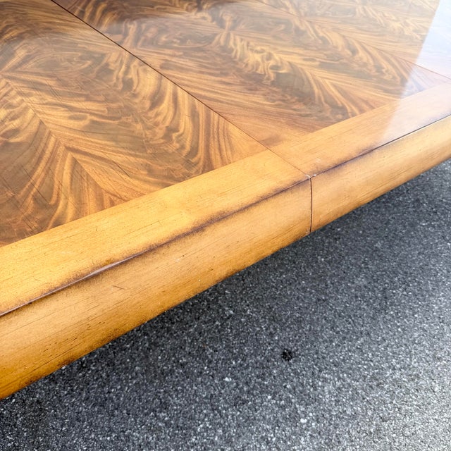 French Provincial Burlwood Extendable Dining Table by Century Furniture For Sale - Image 11 of 12
