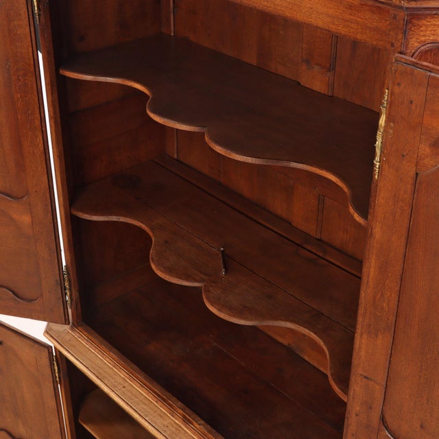 Wood 19th Century Two-Piece French Oak Cabinet, C. 1860 For Sale - Image 7 of 7