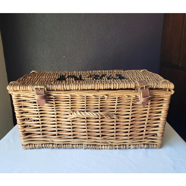 Fortnum & Mason British Wicker Storage Basket - 20" For Sale In Los Angeles - Image 6 of 9